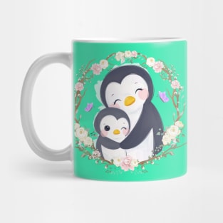 Penguin Motherhood Cartoon Mug